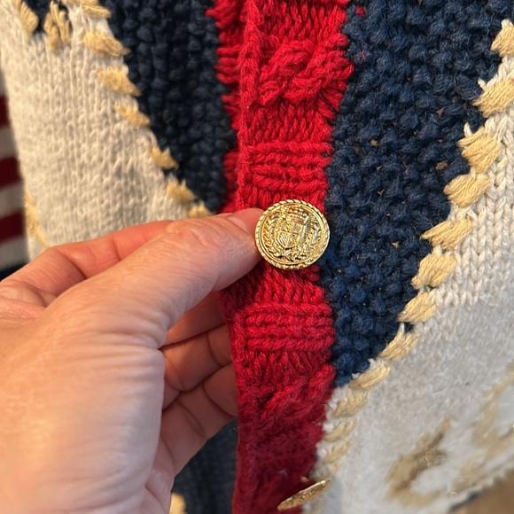 Vintage Casual Corner Limited Addition Hand Knitted American Nautical Cardigan - Picture 4 of 9